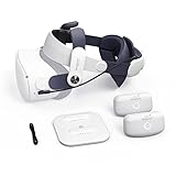 BOBOVR M2 Plus Elite Strap Twin Battery Combo,kompatibel mit Quest 2,Sorgenfreies Stromversorgungssystem, Dual Battery Pack + Magnetic Charging Dock