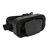 3D-VR-Brille, Vollbildanzeige, 3D-VR-Virtual-Reality-Headset, Schwarz, Kopfbügel für Handy