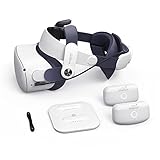 BOBOVR M2 Plus Elite Strap Twin Battery Combo,kompatibel mit Quest 2,Sorgenfreies Stromversorgungssystem, Dual Battery Pack + Magnetic Charging Dock