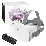 DESTEK V5 VR Brille für Handy, HD 110° FOV Anti-Blaulicht Virtual Reality Geschenke VR Headset mit Bluetooth-Fernbedienung für iPhone Samsung Android 4,7-6,8 Zoll-Bildschirm