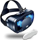 VR Brille Handy Virtual Reality mit Fernbedienung, 3D VR-Brille Erleben Sie Spiele und 360 Grad Filme in 3D mit weicher & komfortabler VR Brille Glasses für Phone Android 5~7 inch