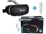 VR-PRIMUS® VX3 VR Brille mit Bluetooth Fernbedienung - Kompatibel mit Android Handy 's bis 5.8 Zoll - Samsung, Huawei, LG, Sony, HTC, Motorola, Huawei, Xiaomi, Lenovo, Asus, Nokia - Google Cardboard