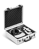 DEVASO Tragetasche für Oculus Quest 2, wasserdichte Hartschalen-Reisetasche, kompatibel mit Oculus Quest 2 VR-Gaming-Headset und Elite-Gurt und Verbindungskabel 4,8 m