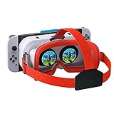 DEVASO VR-Headset für Nintendo Switch OLED-Modell/Nintendo Switch 3D VR (Virtual Reality) Brille, Switch VR Labo Goggles Headset für Nintendo Switch (Rot & Weiß)