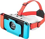 VR Headset Kompatibel mit Nintendo Switch & Nintendo Switch OLED Modell, Upgraded mit Einstellbaren HD Objektiven, Virtual Reality Brille für Original Nintendo Switch