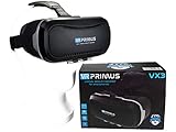 VR PRIMUS® VX3 VR Brille, kompatibel mit iPhone und Android Handy 's bis 5.8 Zoll z.B. iPhone SE 6 6s 7 8 X XS, Samsung Galaxy S6 S7 S8 S9, Huawei p10 p20,LG G6, HTC, Pixel. Mit Google Cardboard Apps